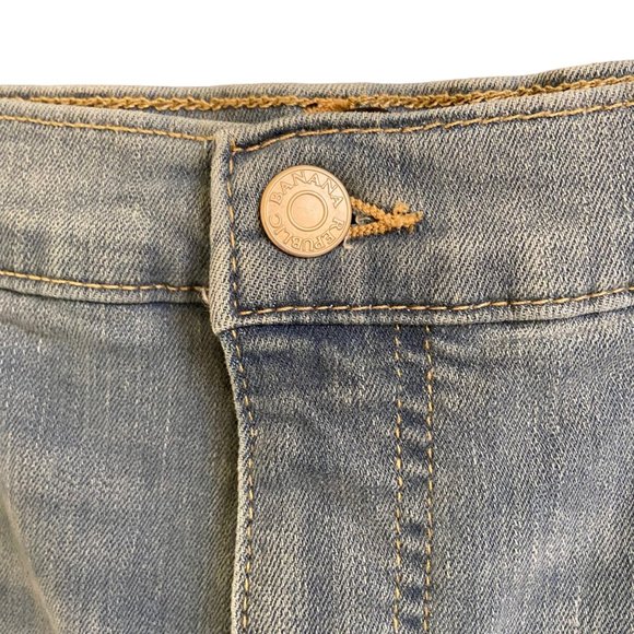 BANANA REPUBLIC DENIM CUT OFF SHORTS LIGHT WASH SZ US 6 - Picture 4 of 6